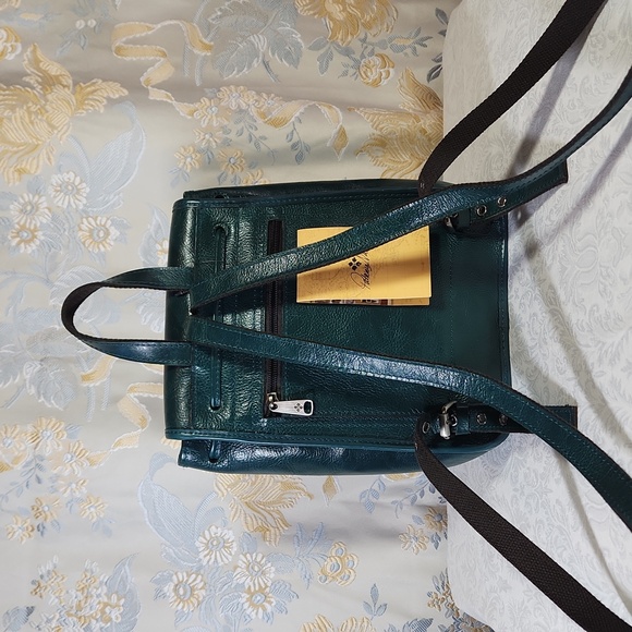 Patricia Nash Seluci Blue Coral Green Leather Backpack Nwt - Picture 4 of 11